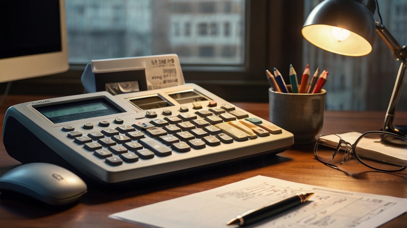 Professional auditor reviewing financial documents
